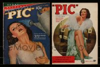 8m188 LOT OF 2 PIC MAGAZINES 1938-1940 both with great sexy cover images!