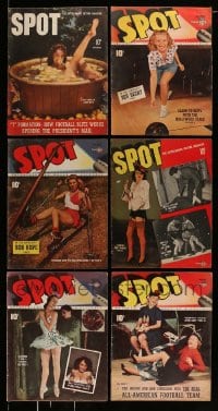 8m180 LOT OF 6 SPOT MAGAZINES 1940s Entertainment World, all with wonderful sexy cover images!