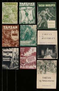 8m230 LOT OF 9 TARZAN DANISH PROGRAMS 1960s great images from several different movies!