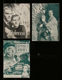 8m240 LOT OF 3 ALFRED HITCHCOCK DANISH PROGRAMS 1950s Rebecca, Jamaica Inn, The 39 Steps!