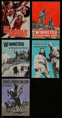 8m237 LOT OF 5 WESTERN DANISH PROGRAMS 1960s great images from several different cowboy movies!