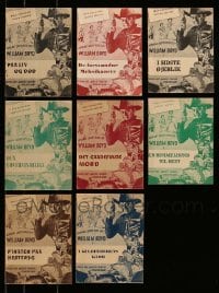 8m232 LOT OF 8 HOPALONG CASSIDY DANISH PROGRAMS 1940s-1950s great images of cowboy William Boyd!