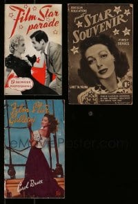 8m251 LOT OF 3 ENGLISH MOVIE MAGAZINES 1940s-1950s Clark Gable, Loretta Young & more!