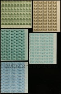 8m017 LOT OF 5 UNITED STATES ARMED SERVICES STAMP SHEETS 1940s containing a total of 250 stamps!