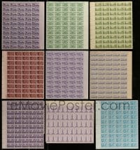 8m020 LOT OF 9 U.S. STATES AND TERRITORIES COMMEMORATIVE STAMP SHEETS 1940s-1950s a total of 450 stamps!