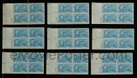 8m218 LOT OF 9 FRANKLIN D. ROOSEVELT STAMP PLATE BLOCKS 1945 containing 36 stamps in all!