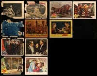 8m079 LOT OF 11 LOBBY CARDS 1930s-1950s great scenes from a variety of different movies!