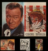 8m049 LOT OF 6 CIRCUS WORLD ITEMS 1964 John Wayne, Claudia Cardinale, Rita Hayworth!