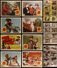 8m073 LOT OF 56 COWBOY WESTERN LOBBY CARDS 1950s-1960s complete sets of 8 from cowboy movies!