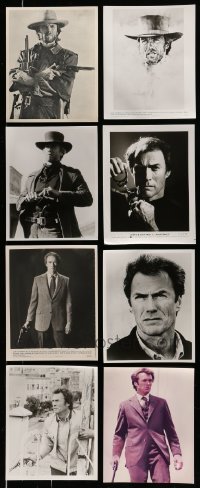 8m471 LOT OF 8 CLINT EASTWOOD REPRO 8X10 PHOTOS 1980s as Dirty Harry, cowboy & more!