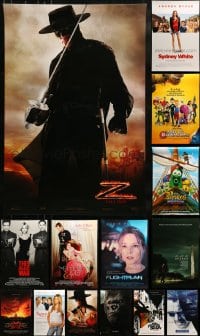 8m425 LOT OF 16 UNFOLDED DOUBLE-SIDED 27X40 ONE-SHEETS 1990s-2000s cool movie images!