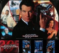 8m339 LOT OF 3 TOMORROW NEVER DIES BUS STOP POSTERS 1997 Pierce Brosnan as James Bond!