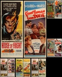8m351 LOT OF 16 FORMERLY FOLDED INSERTS 1940s-1960s great images from a variety of different movies!