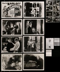 8m446 LOT OF 35 GHOUL REPRO 8X10 STILLS 1980s Boris Karloff shown in most scenes + poster image!
