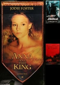 8m343 LOT OF 3 SINGLE-SIDED VERTICAL VINYL BANNERS 1990s Anna and the King, Volcano, The Jackal!