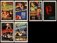 8m002 LOT OF 6 UNIVERSAL MASTERPRINTS 2001 all the best horror movies including Dracula & Creature!