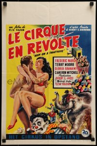8p078 MAN ON A TIGHTROPE Belgian 1953 directed by Elia Kazan, pretty circus performer Terry Moore!