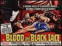 8p340 BLOOD & BLACK LACE British quad 1965 Mario Bava, a fashion house becomes a house of blood!