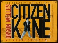 8p350 CITIZEN KANE advance British quad R1999 Orson Welles classic, the greatest film ever made!