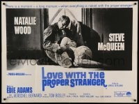 8p389 LOVE WITH THE PROPER STRANGER British quad 1964 image of Natalie Wood & Steve McQueen!