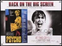 8p406 PSYCHO British quad R2010 Janet Leigh screaming in shower, Perkins, Hitchcock, poster image!