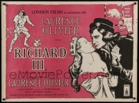 8p415 RICHARD III British quad 1955 Laurence Olivier as director and in title role!