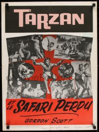 8p030 TARZAN & THE LOST SAFARI Canadian 1957 cool images of Gordon Scott, first time in color!