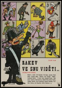 8p490 RAKEV VE SNU VIDETI Czech 23x33 1968 comic-strip like art by Jiri Winter Neprakta!