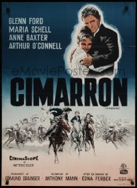 8p211 CIMARRON Danish 1962 directed by Anthony Mann, Glenn Ford, Maria Schell!