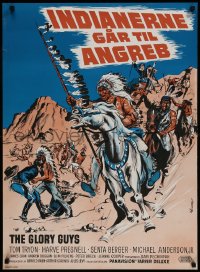 8p220 GLORY GUYS Danish 1966 Sam Peckinpah, riding hell-bent for the big brawl, Wenzel battle art!