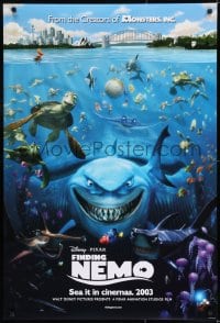 8p320 FINDING NEMO advance DS  1sh 2003 best Disney & Pixar animated fish movie, Bruce!