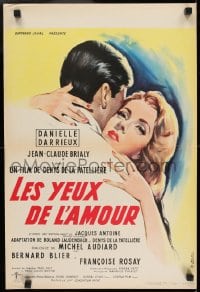 8p680 EYES OF LOVE French 16x23 1959 Les Yeux de L'Amour, WWII, Danielle Darrieux, Brialy!