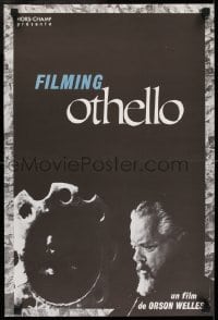 8p682 FILMING OTHELLO French 15x23 1980 cool profile image of Orson Welles!