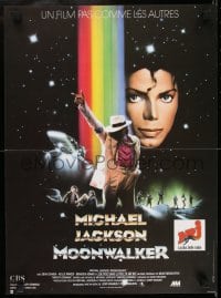 8p711 MOONWALKER French 15x21 1988 great sci-fi art of pop music legend Michael Jackson!