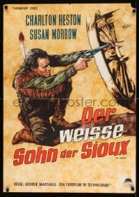 8p006 SAVAGE German 1953 Susan Morrow, Goetze art of Native American Charlton Heston!