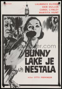 8p266 BUNNY LAKE IS MISSING Yugoslavian 19x28 1965 directed by Otto Preminger, different artwork!