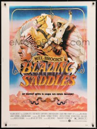 8r010 BLAZING SADDLES 30x40 1974 Mel Brooks western, art of Cleavon Little by Alvin & Goldschmidt!