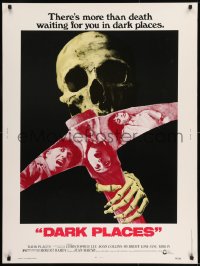 8r017 DARK PLACES 30x40 1974 cool image of skull & pick, there's more than death waiting for you!