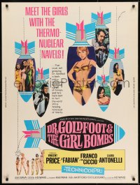 8r020 DR. GOLDFOOT & THE GIRL BOMBS 30x40 1966 Mario Bava, Vincent Price & sexy half-dressed babes!