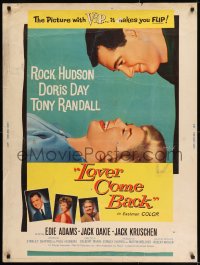 8r048 LOVER COME BACK 30x40 1961 Rock Hudson, Doris Day, Tony Randall, Edie Adams