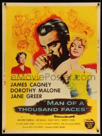 8r051 MAN OF A THOUSAND FACES style Z 30x40 1957 James Cagney as Lon Chaney Sr. by Reynold Brown!