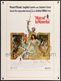8r052 MAN OF LA MANCHA 30x40 1972 Peter O'Toole, Sophia Loren, cool Ted CoConis art!