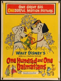 8r070 ONE HUNDRED & ONE DALMATIANS 30x40 1961 most classic Walt Disney canine family cartoon!