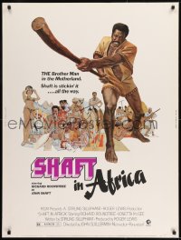 8r086 SHAFT IN AFRICA 30x40 1973 art of Richard Roundtree stickin' it in the Motherland!