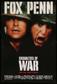 8r326 CASUALTIES OF WAR 1sh 1989 Michael J. Fox, Sean Penn, directed by Brian De Palma!