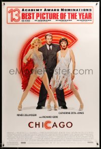 8r332 CHICAGO 1sh 2002 Renee Zellweger & Catherine Zeta-Jones, Richard Gere, 13 AA nominations!