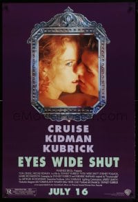 8r406 EYES WIDE SHUT advance DS 1sh 1999 Kubrick, Tom Cruise & Nicole Kidman reflected in mirror!