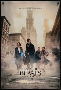8r414 FANTASTIC BEASTS & WHERE TO FIND THEM teaser DS 1sh 2016 Yates, J.K. Rowling, Ezra Miller!
