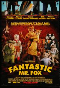 8r417 FANTASTIC MR. FOX style A int'l advance DS 1sh 2009 Wes Anderson stop-motion, Clooney, Streep