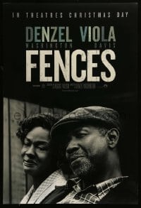 8r422 FENCES teaser DS 1sh 2016 great close-up of star/director Denzel Washington and Viola Davis!